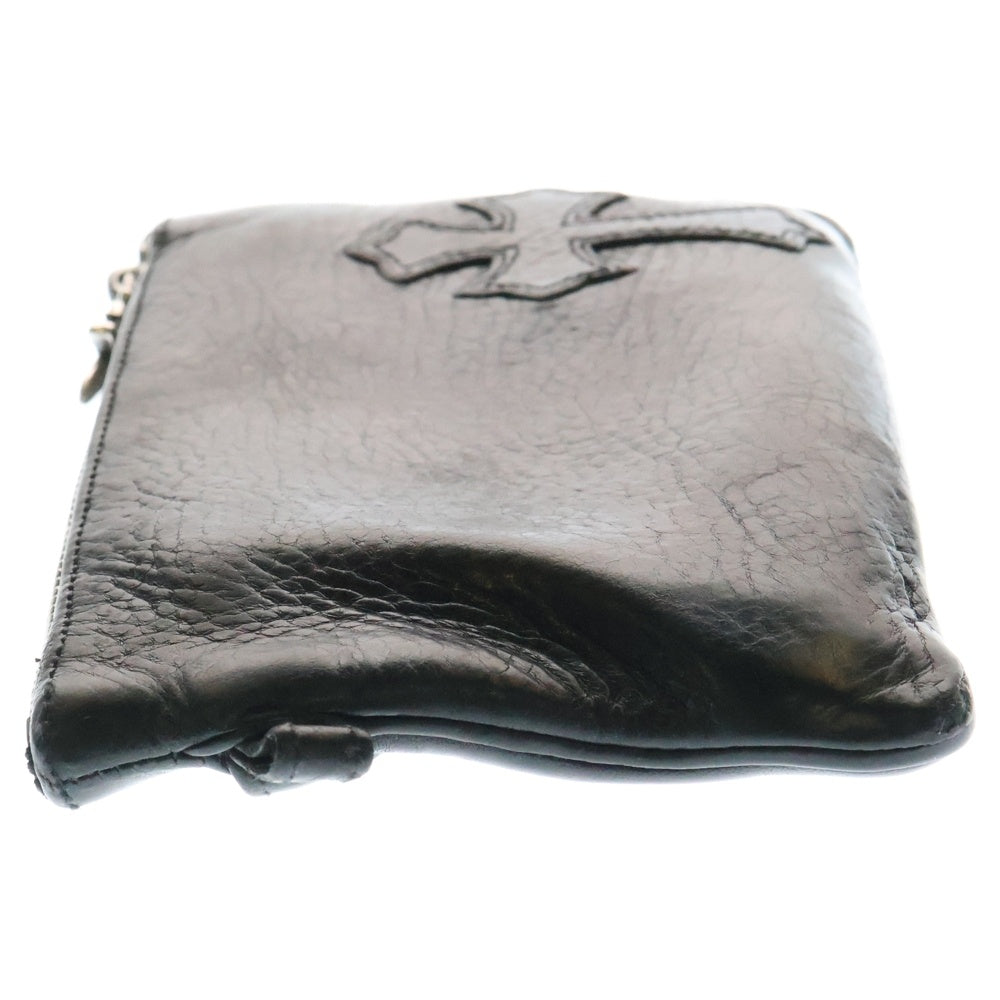 CHROME HEARTS(クロムハーツ) ZPR CHG WRISTLET SML クロスパッチ チェンジパース ダガージップウォレット 財布 ブラック