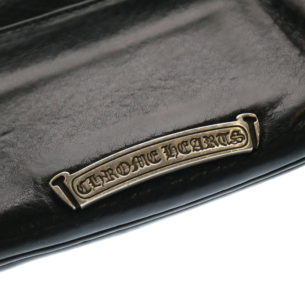 CHROME HEARTS(クロムハーツ) ZPR CHG WRISTLET SML クロスパッチ チェンジパース ダガージップウォレット 財布 ブラック
