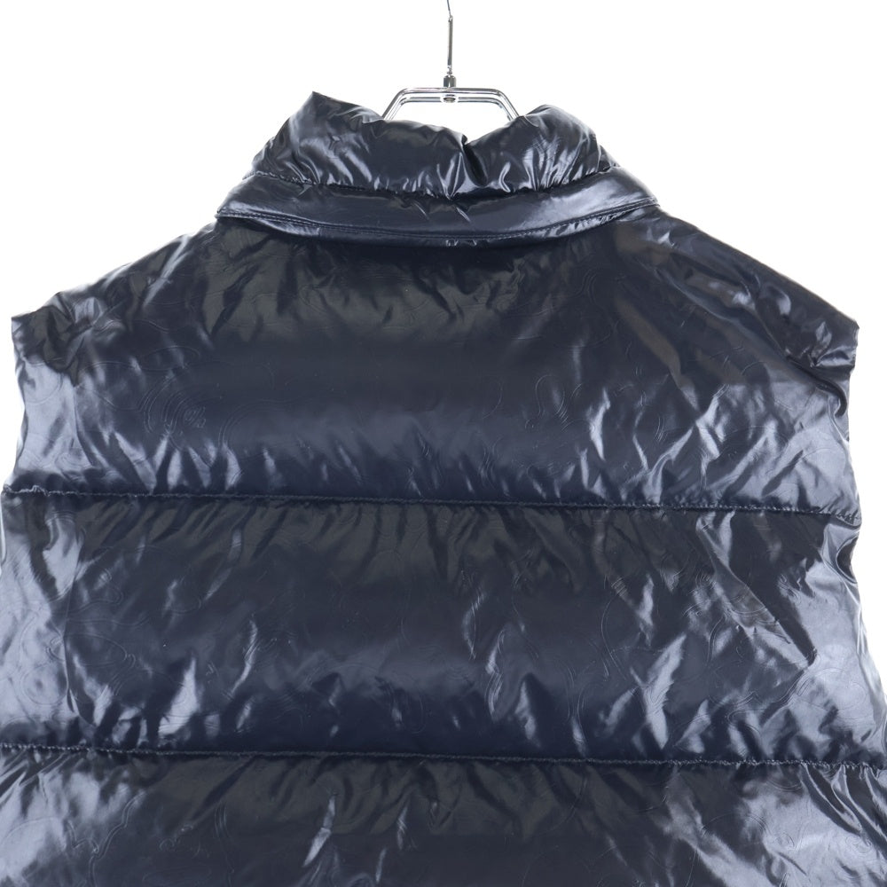A BATHING APE(アベイシングエイプ) LINE CAMO DEBOSSED ライン カモ ナイロンダウンベスト 001DNK801306M ブラック