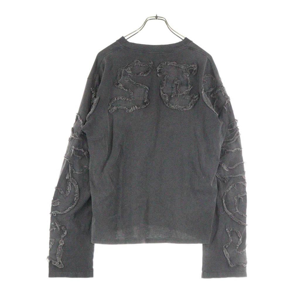 Acne Studios(アクネ ストゥディオズ) LOGO LONG SLEEVE TOP FN-MN-TSHI000622 クルーネック 長袖Tシャツ カットソー ブラック