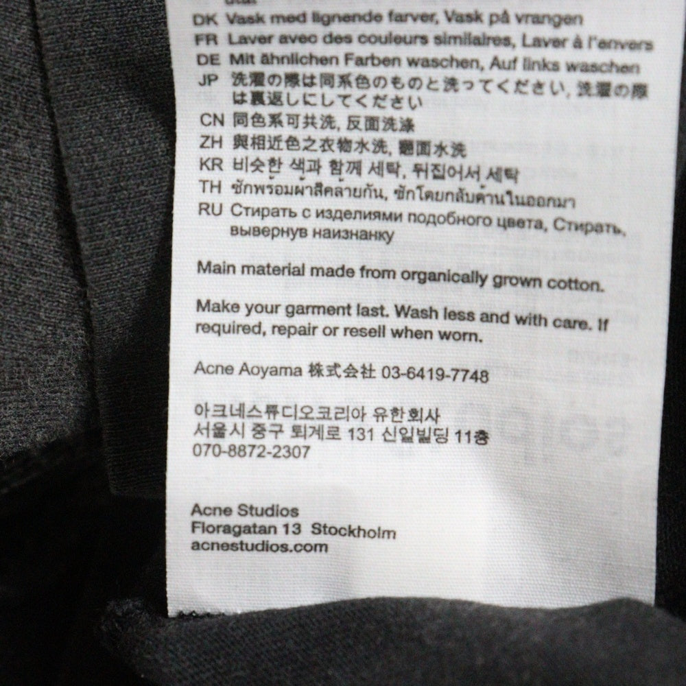 Acne Studios(アクネ ストゥディオズ) LOGO LONG SLEEVE TOP FN-MN-TSHI000622 クルーネック 長袖Tシャツ カットソー ブラック