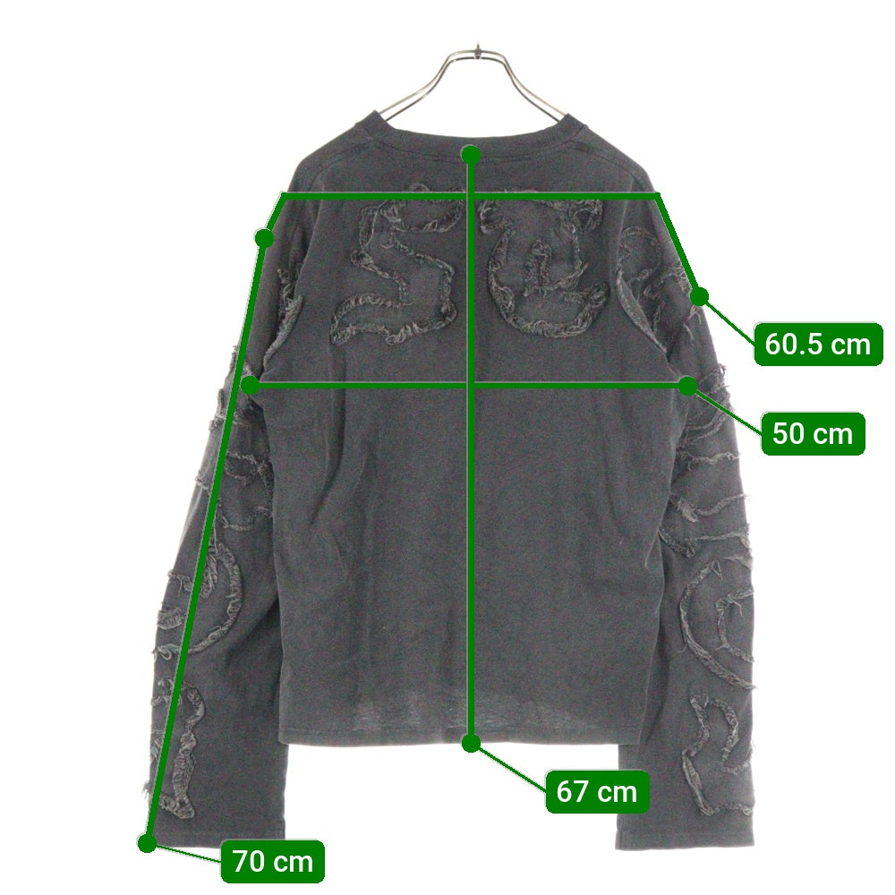 Acne Studios(アクネ ストゥディオズ) LOGO LONG SLEEVE TOP FN-MN-TSHI000622 クルーネック 長袖Tシャツ カットソー ブラック