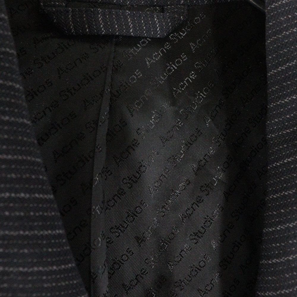 Acne Studios(アクネ ストゥディオズ) リラックスフィット スーツジャケット ストライプ テーラードジャケット ブラック FN-MN-SUIT000396