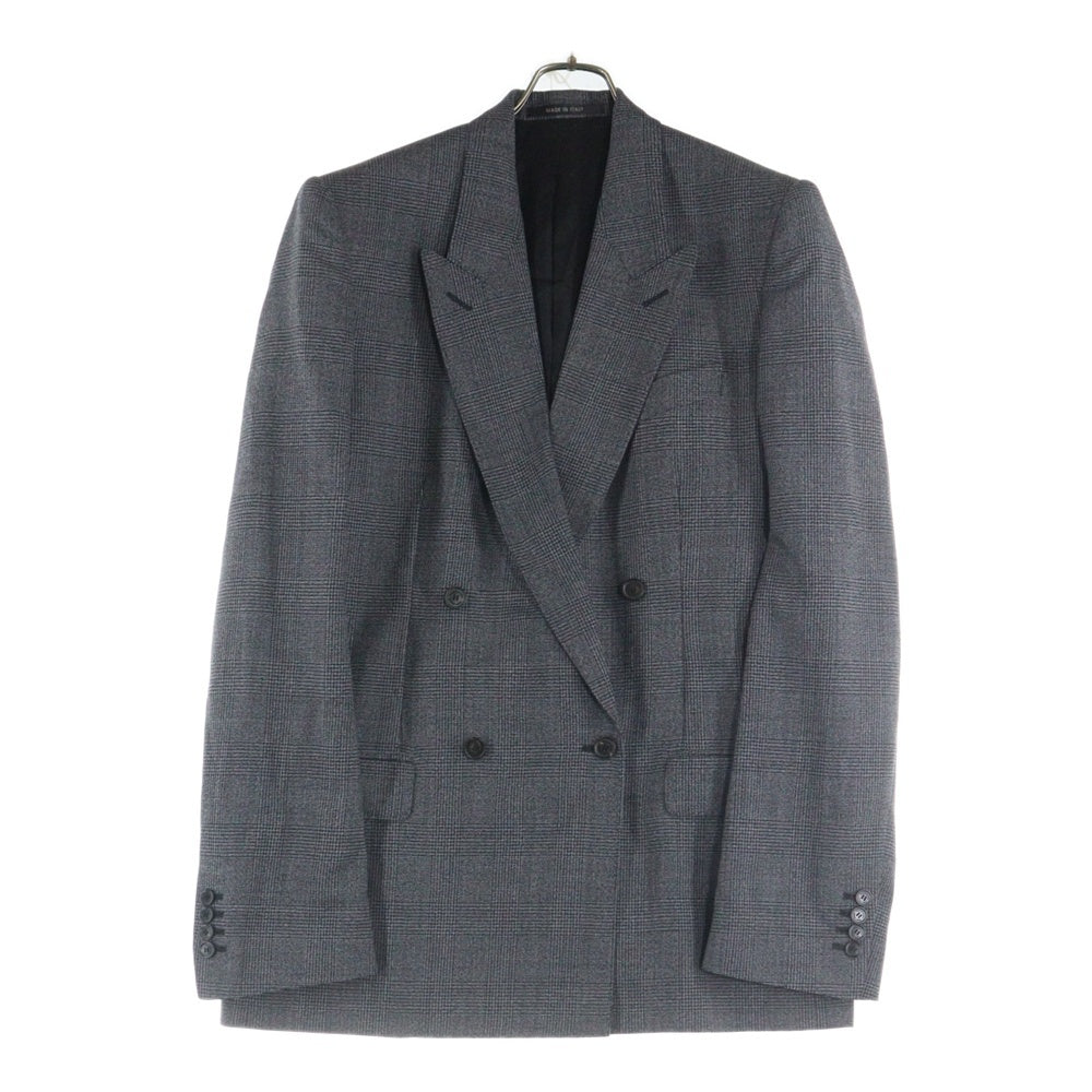 BALENCIAGA(バレンシアガ) 23AW チェック柄 オーバーサイズ 2B ダブルテーラードジャケット グレー 773331 TNT41