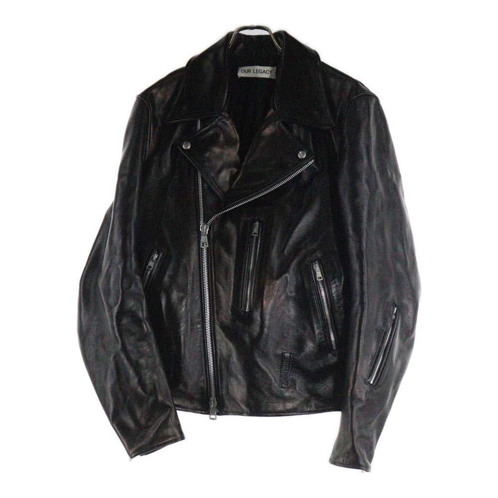 OUR LEGACY(アワーレガシー) HELLRAISER JACKET M2209HA カウレザー ダブルライダースジャケット ブラック