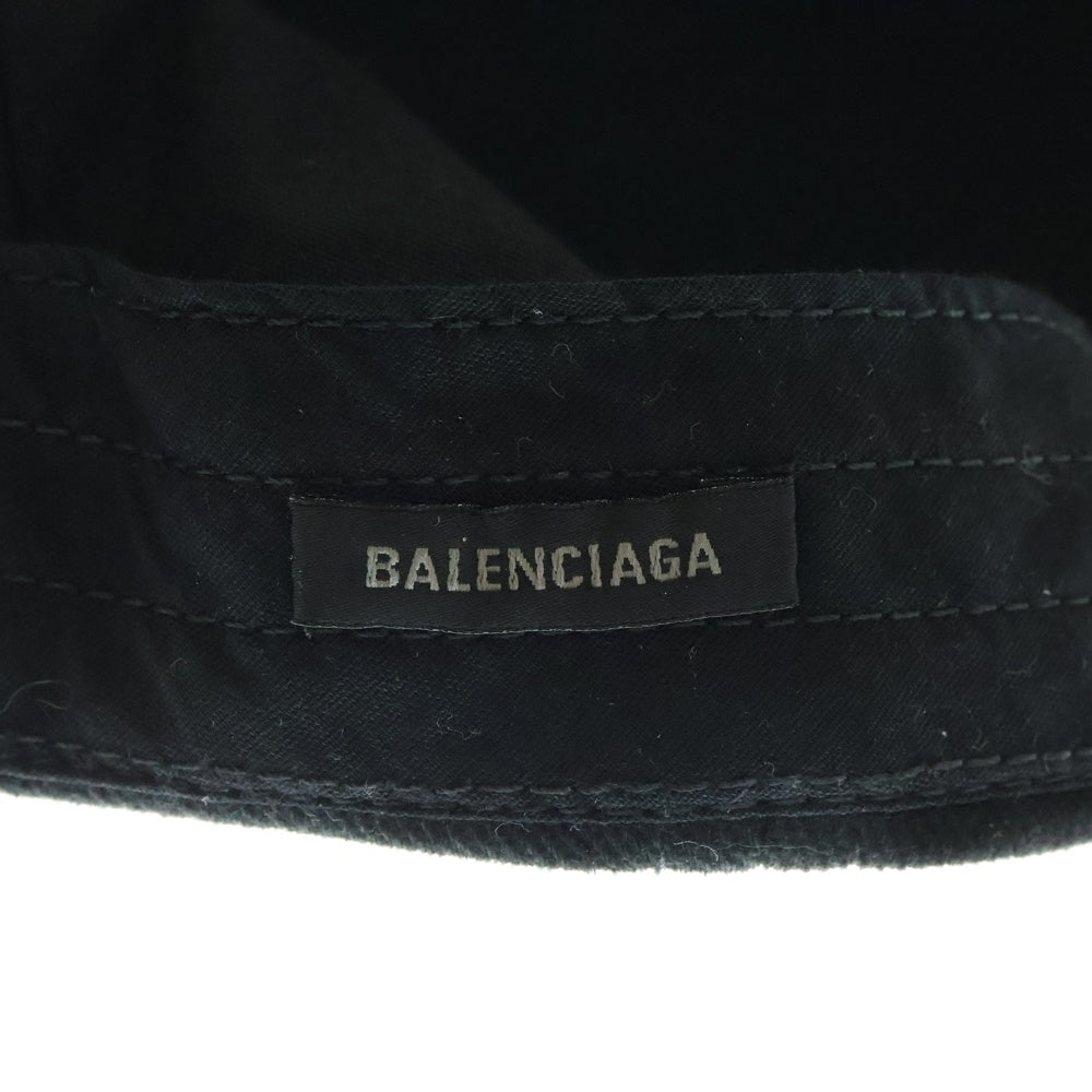 BALENCIAGA(バレンシアガ) ピアッシング ベースボールキャップ 帽子 ブラック 788749 410B2
