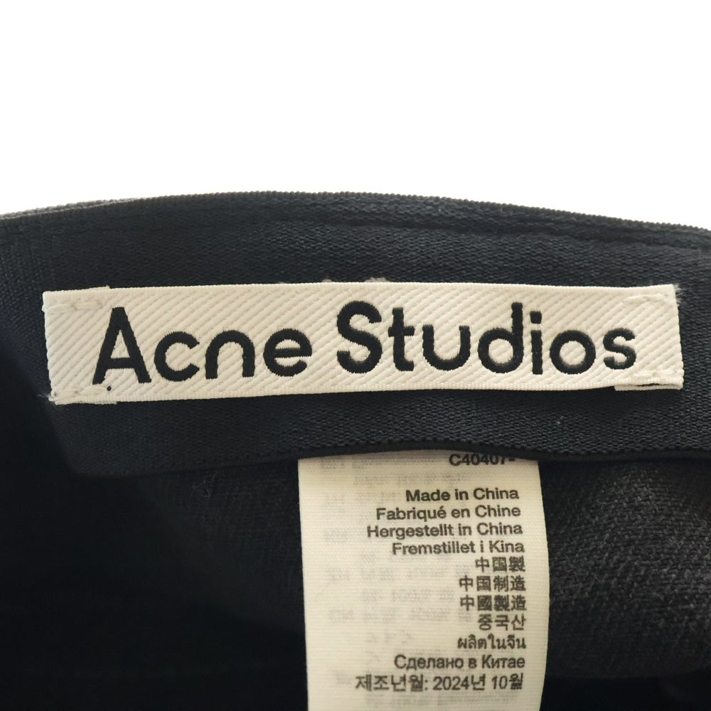 Acne Studios(アクネ ストゥディオズ) ×Kappa Twill Logo Cap SP-UX-HATS000013 カッパ ツイルロゴ ベースボールキャップ ブラック