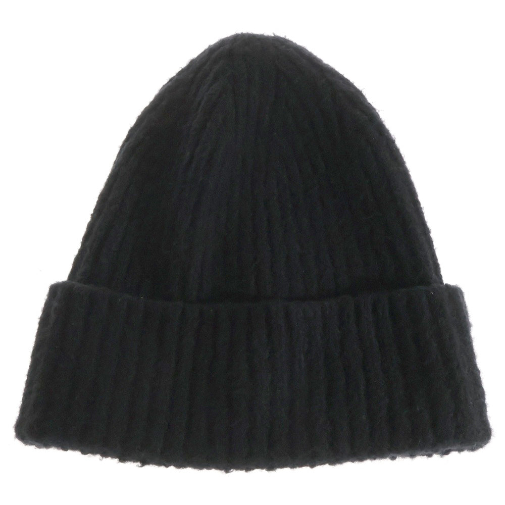 Acne Studios(アクネ ストゥディオズ) ウール混 ニットキャップ ビーニー 帽子 ブラック FN-UX-HATS000143