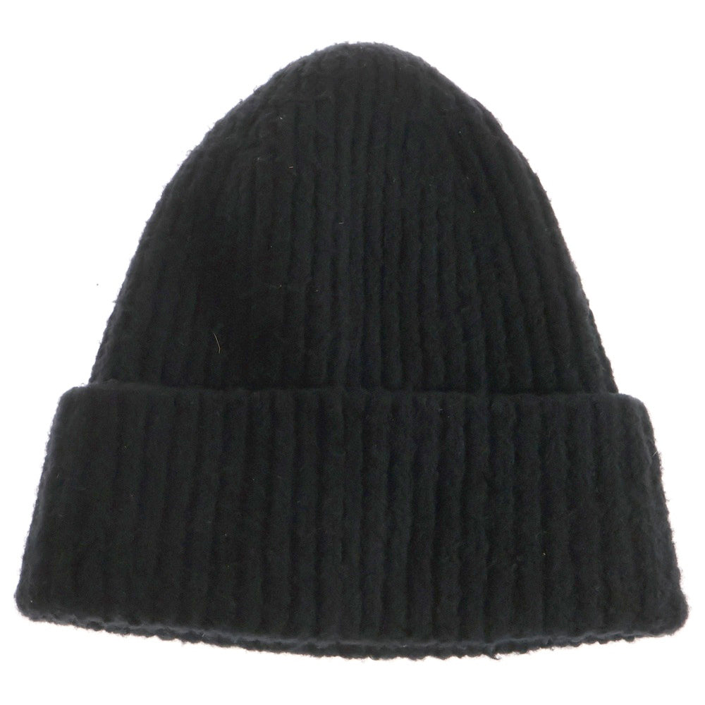 Acne Studios(アクネ ストゥディオズ) ウール混 ニットキャップ ビーニー 帽子 ブラック FN-UX-HATS000143