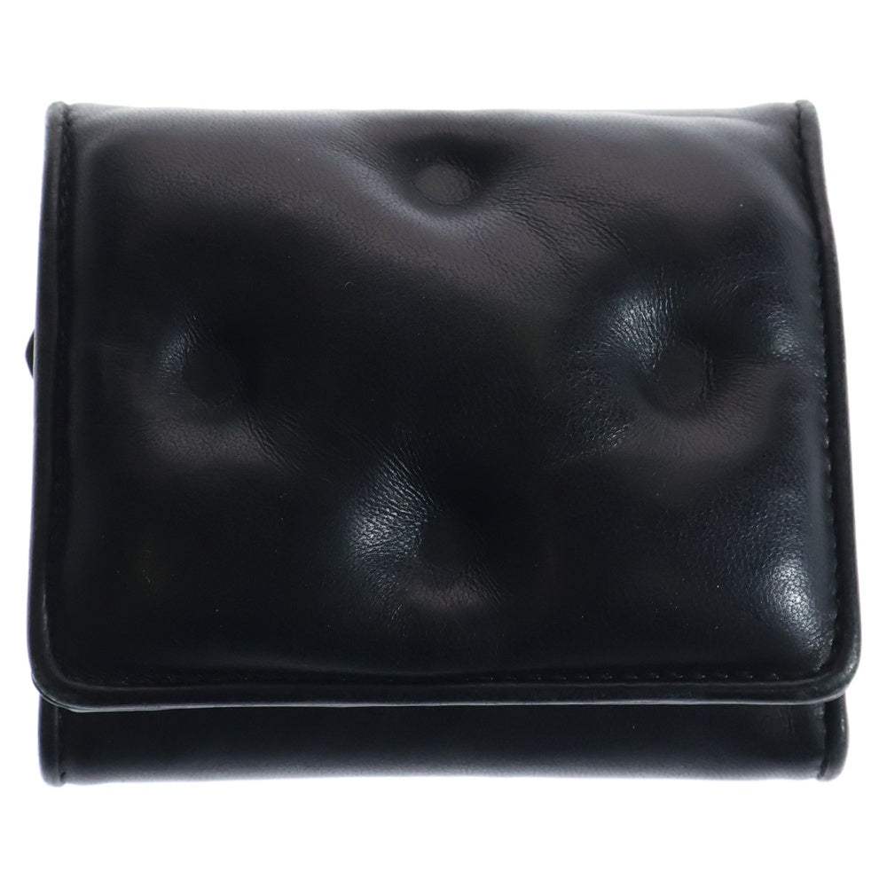 Maison Margiela 11(メゾンマルジェラ11) GLAM SLAM グラムスラム レザー 三つ折り財布 コンパクトウォレット ブラック S56UI0138