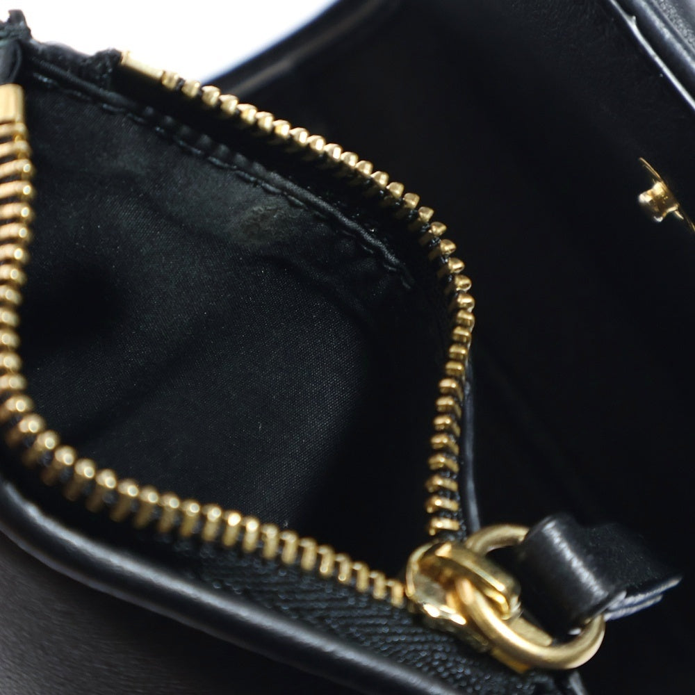 Maison Margiela 11(メゾンマルジェラ11) GLAM SLAM グラムスラム レザー 三つ折り財布 コンパクトウォレット ブラック S56UI0138