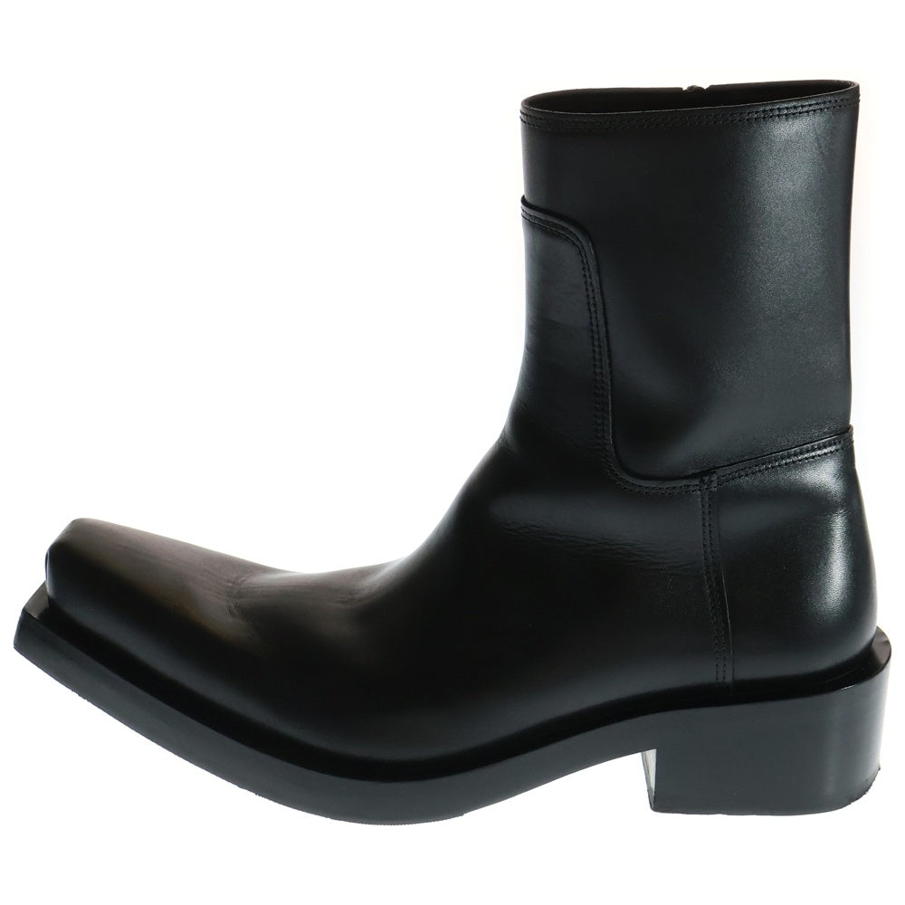 BALENCIAGA(バレンシアガ) SANTIAGO BOOTIE 745530 サイドジップ レザーブーツ ブラック