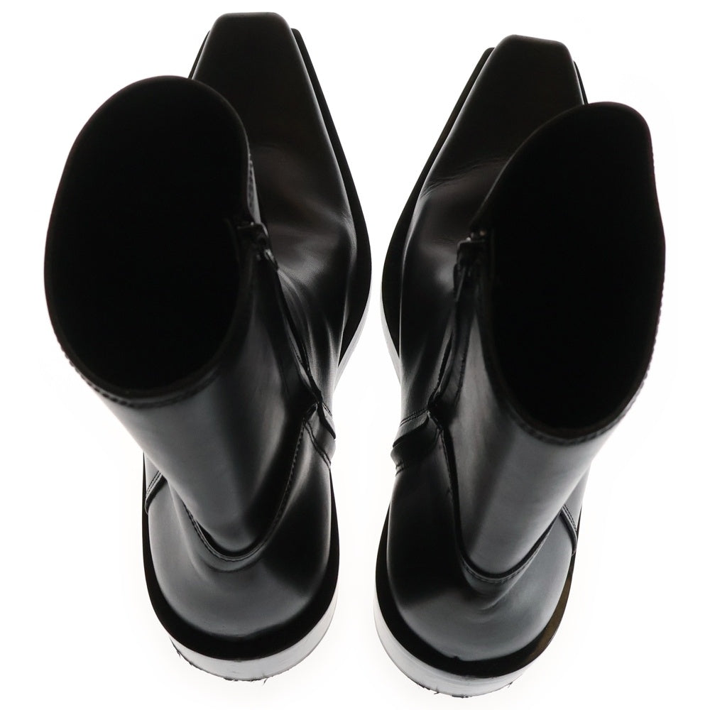 BALENCIAGA(バレンシアガ) SANTIAGO BOOTIE 745530 サイドジップ レザーブーツ ブラック