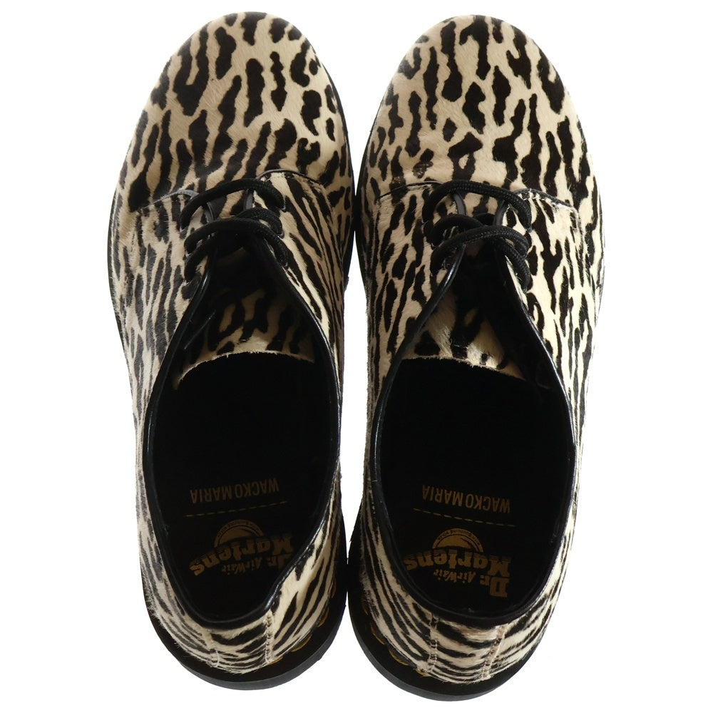 WACKO MARIA(ワコマリア) ×Dr. Martens 1461 ドクターマーチン 3ホールレオパードシューズ ベージュ/ブラック