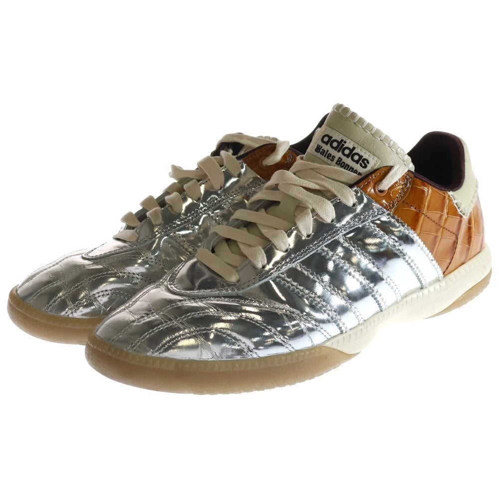adidas(アディダス) ×WALES BONNER WB MN SAMBA METALLIC IH5777 ウェールズボナー サンバ メタリック ローカットスニーカー シルバー/ブラウン US10.5/28.5cm