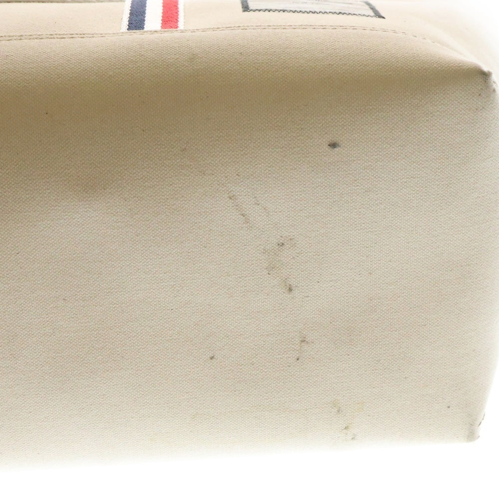 THOM BROWNE(トムブラウン) キャンバス ストライプ ミディアムトートバッグ MAG271A-07164-114 ベージュ