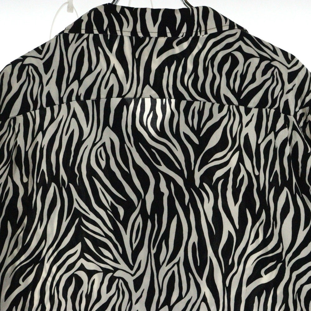 CELINE(セリーヌ) 20SS ゼブラ柄 オープンカラー半袖シャツ 2C036843H ホワイト/ブラック