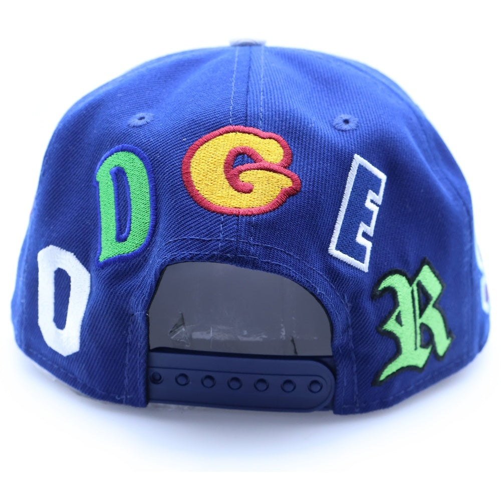 SAINT MICHAEL(セントマイケル) 25SS ×NEW ERA ×MLB NE_CAP/DODGERS ドジャース スナップバックワッペンロゴキャップ 帽子 SM-HR8-0000-C46 ブルー