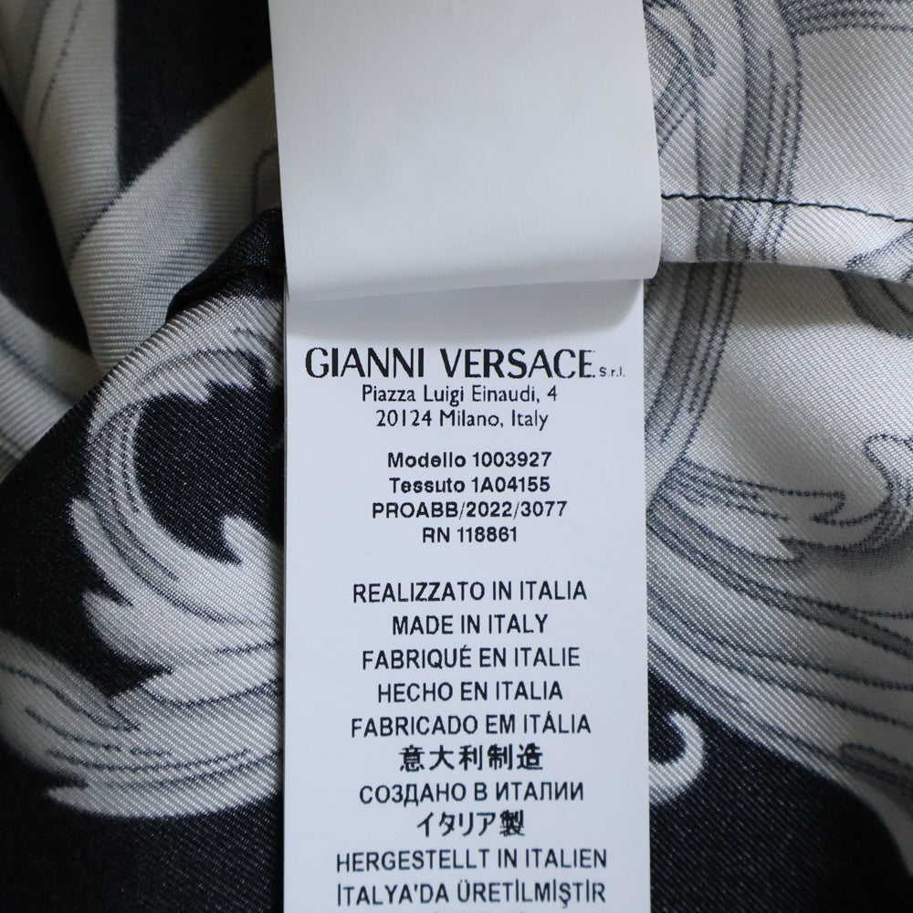 GIANNI VERSACE(ジャンニ ヴェルサーチ) Silver Baroque Silk Shirt 1003927 1A04155 総柄シルク半袖シャツ マルチ