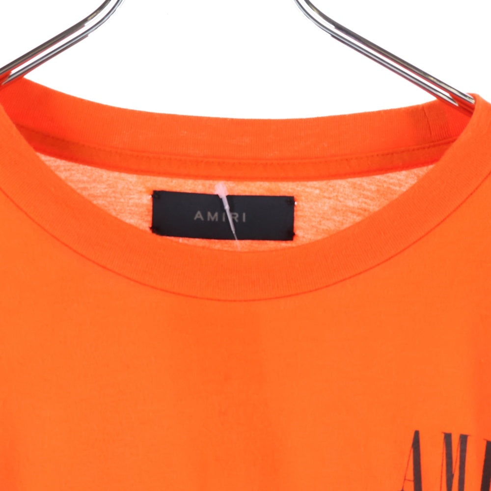 AMIRI(アミリ) ハリウッドロゴ ボーンプリント 長袖Tシャツ カットソー オレンジ PS22MJG022