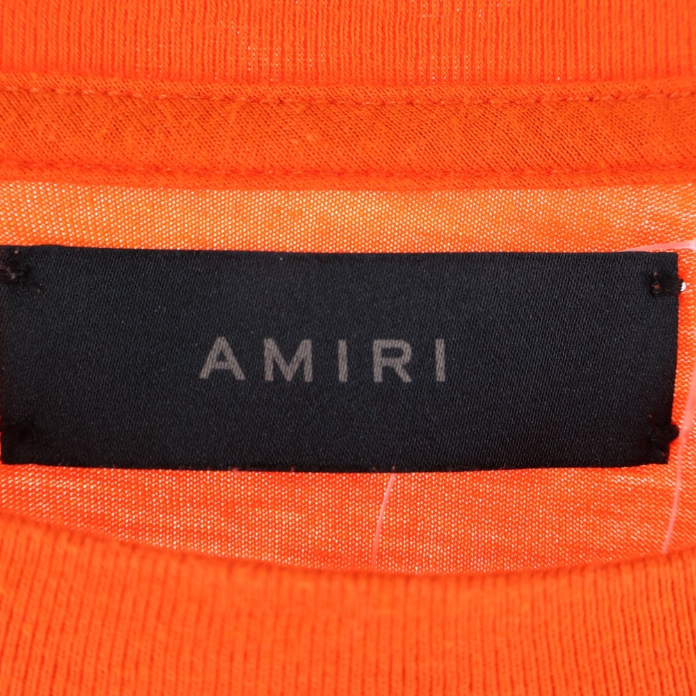 AMIRI(アミリ) ハリウッドロゴ ボーンプリント 長袖Tシャツ カットソー オレンジ PS22MJG022