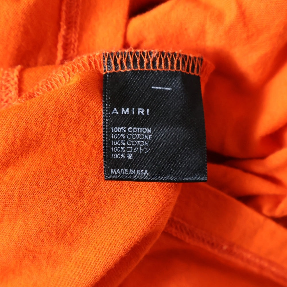 AMIRI(アミリ) ハリウッドロゴ ボーンプリント 長袖Tシャツ カットソー オレンジ PS22MJG022
