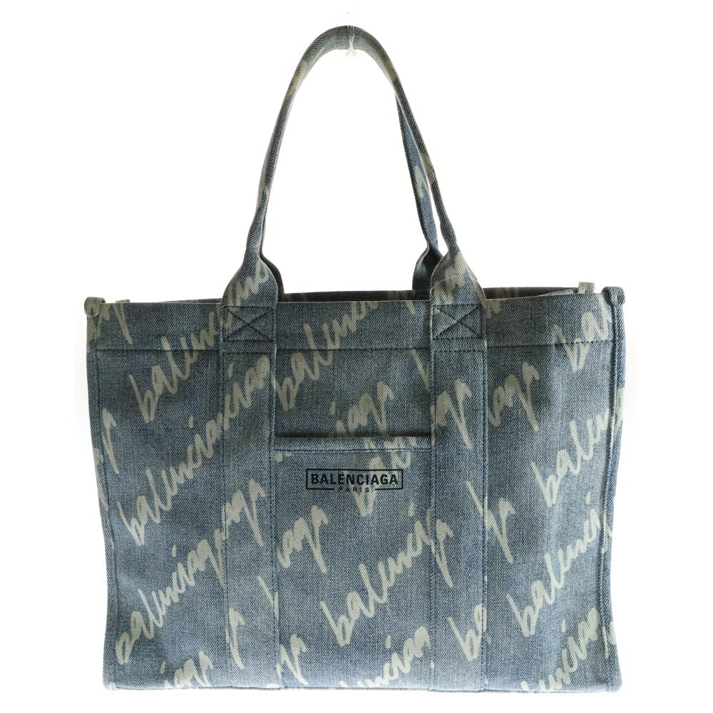BALENCIAGA(バレンシアガ) ハードウェア 2WAYキャンバストートバッグ 671400 インディゴ