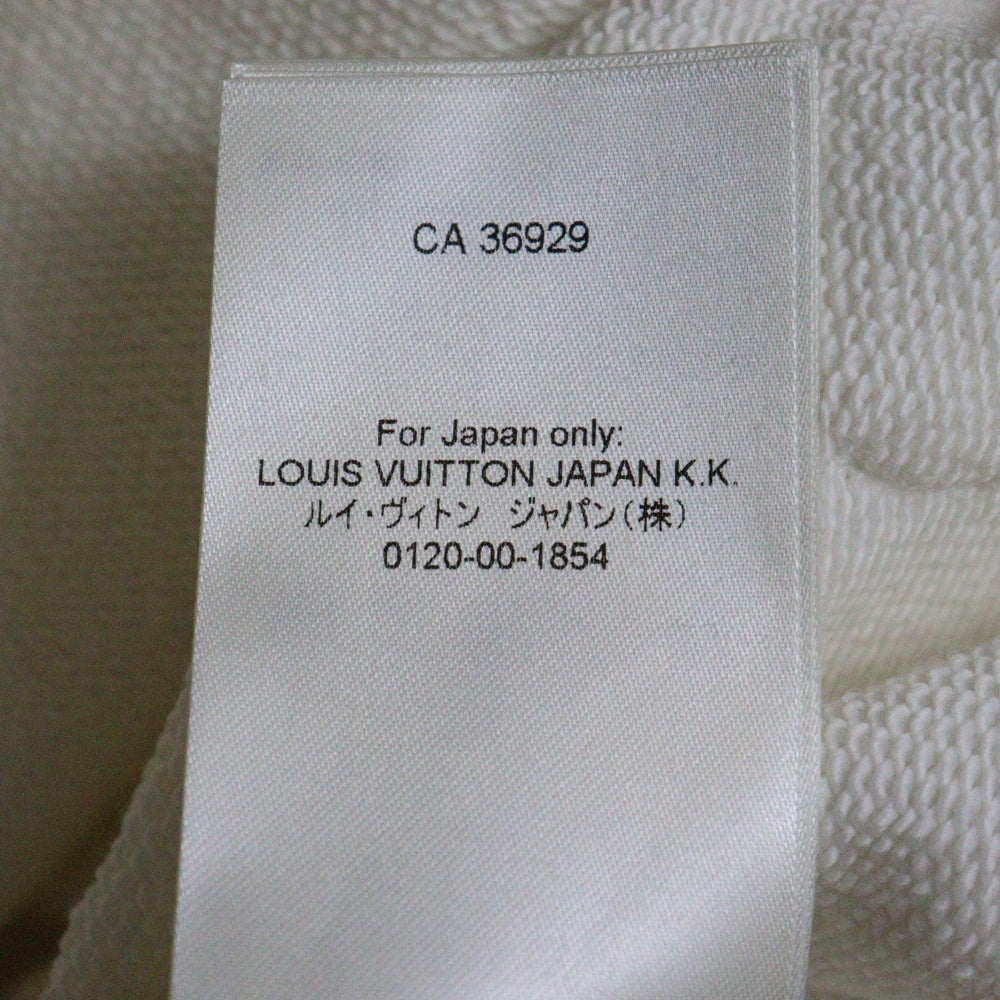 LOUIS VUITTON(ルイヴィトン) 25SS LVラインストーンロゴ モノグラムドローコードスウェットパーカー フーディ RM252MQ ZA8 HSY25W ホワイト