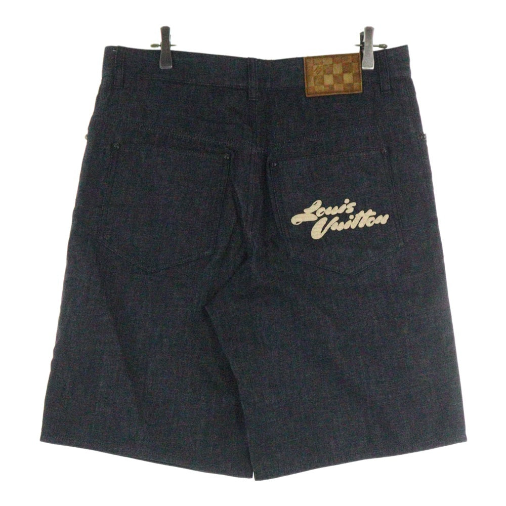LOUIS VUITTON(ルイヴィトン) 25AW LVロゴ シャンブレーショーツ ハーフパンツ RM252MM VZQ HTD19W ネイビー