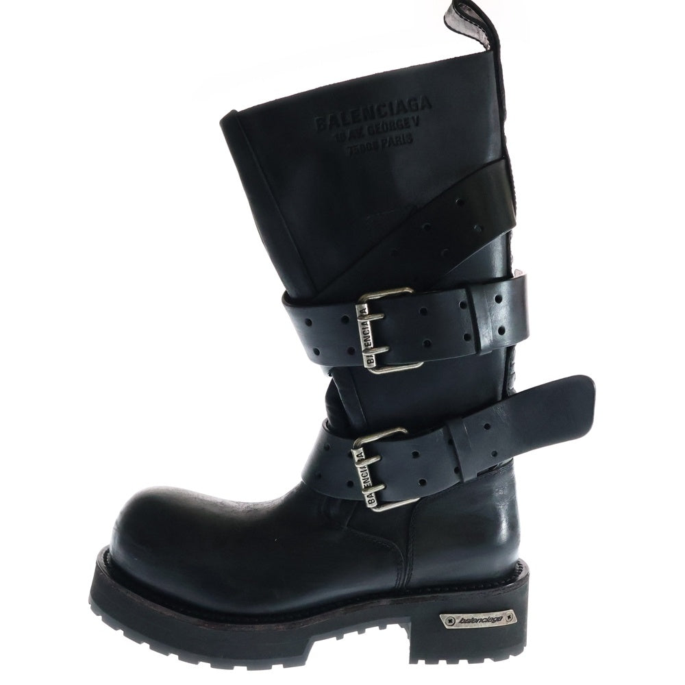 BALENCIAGA(バレンシアガ) VENOM HIGH BOOTS 833592WBEQ11000 ヴェノム ハイブーツ カーフスキン ブラック