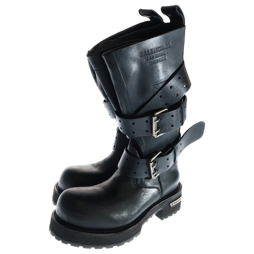 BALENCIAGA(バレンシアガ) VENOM HIGH BOOTS 833592WBEQ11000 ヴェノム ハイブーツ カーフスキン ブラック