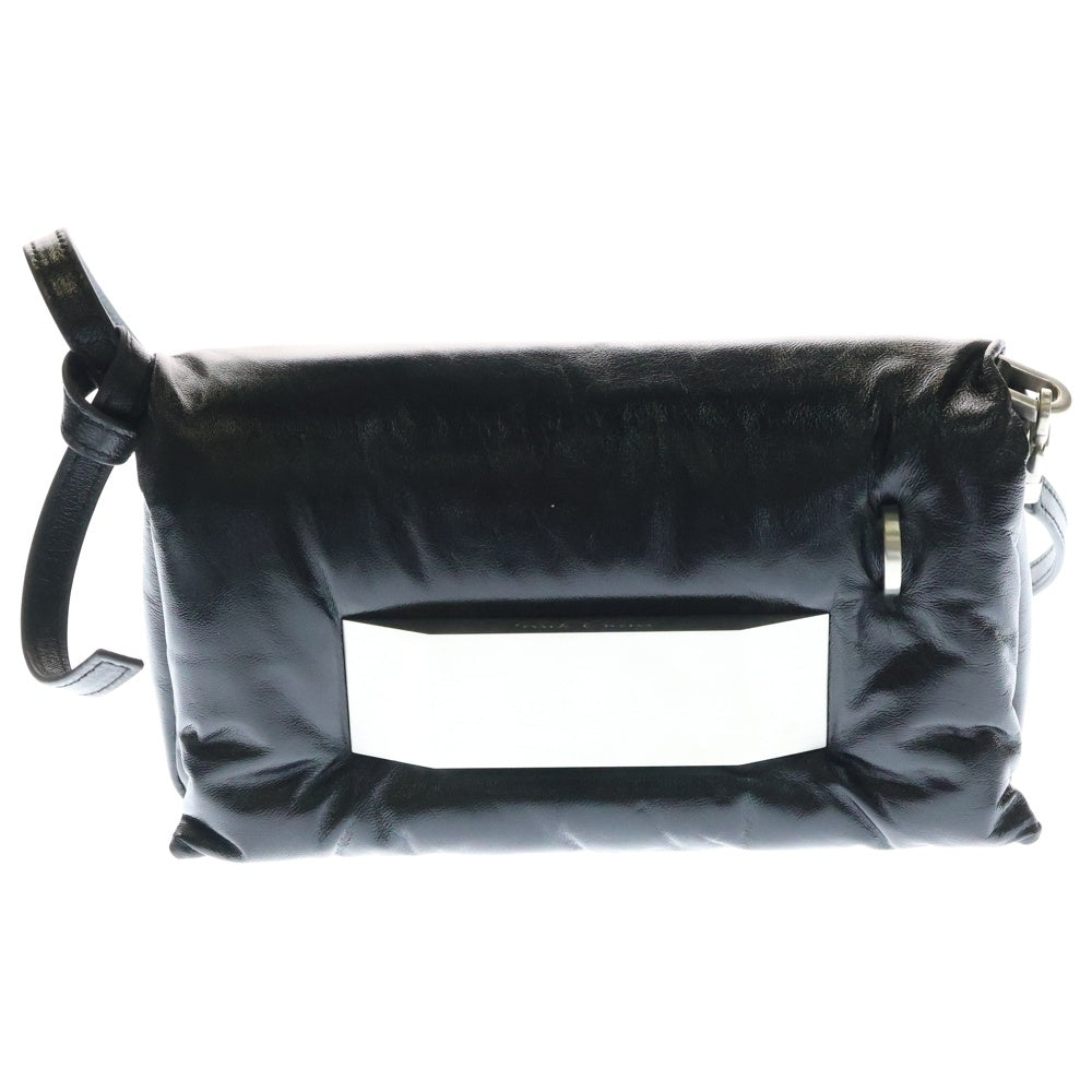 Rick Owens(リックオウエンス) 25SS PILLOW GRIFFIN ピロー グリフィン レザー ショルダーバッグ ブラック/シルバー RA01E0645