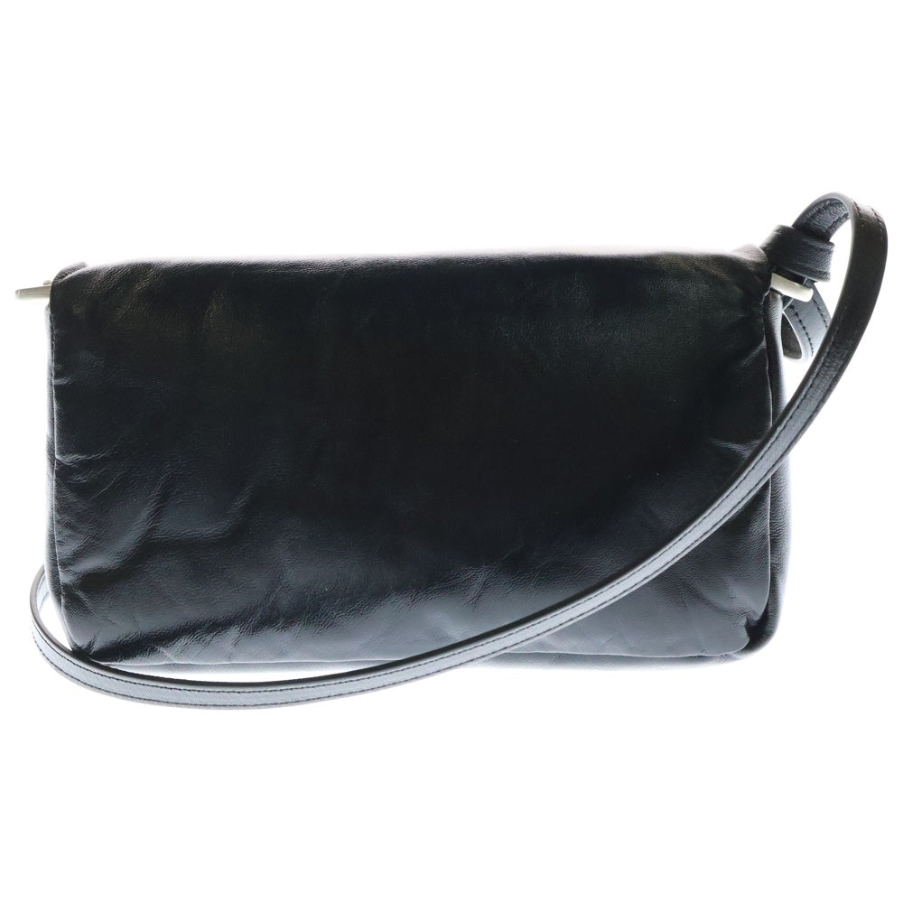 Rick Owens(リックオウエンス) 25SS PILLOW GRIFFIN ピロー グリフィン レザー ショルダーバッグ ブラック/シルバー RA01E0645