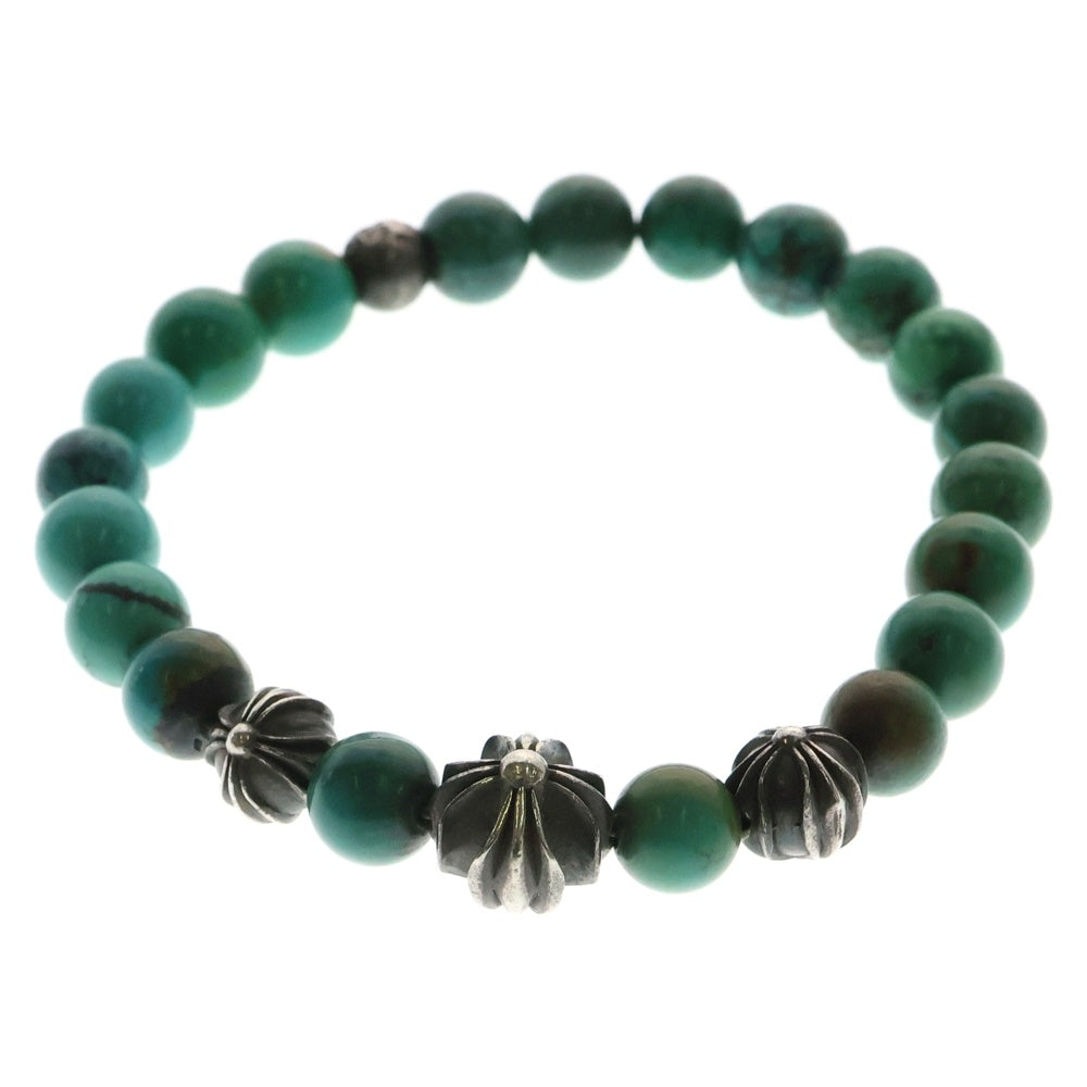 CHROME HEARTS(クロムハーツ) 8mm BEAD ビーズ ブレスレット シルバー/ターコイズ