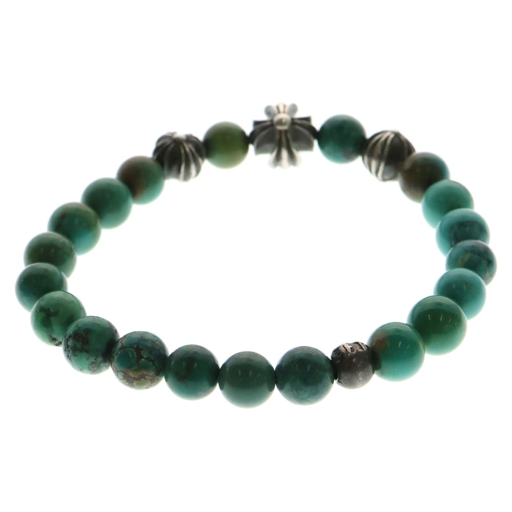 CHROME HEARTS(クロムハーツ) 8mm BEAD ビーズ ブレスレット シルバー/ターコイズ