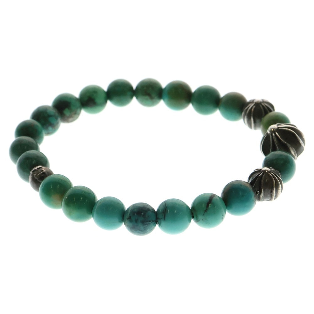 CHROME HEARTS(クロムハーツ) 8mm BEAD ビーズ ブレスレット シルバー/ターコイズ