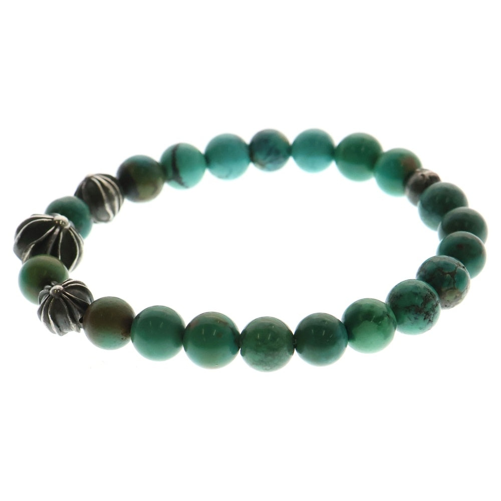CHROME HEARTS(クロムハーツ) 8mm BEAD ビーズ ブレスレット シルバー/ターコイズ