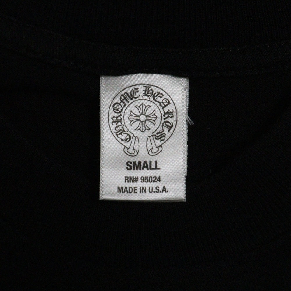CHROME HEARTS(クロムハーツ) 東京 銀座限定 ヴァインダガー スクロールラベルプリント クルーネック 半袖Tシャツ カットソー ブラック