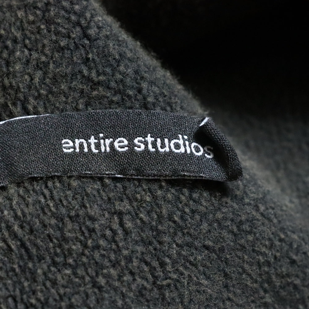 entire studios(エンタイア スタジオ) ETERNAL ZIP SOOT ES2202 PO0209 エターナル ジップアップスウェットパーカー ダークグレー