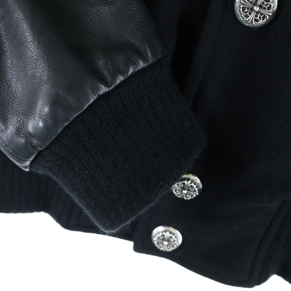 CHROME HEARTS(クロムハーツ) LETTERMAN JACKET クロスパッチ レターマン ジャケット スタジャン ブラック