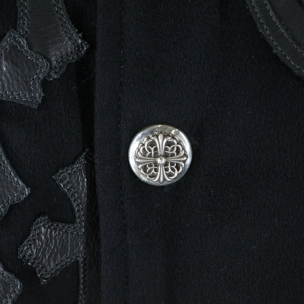 CHROME HEARTS(クロムハーツ) LETTERMAN JACKET クロスパッチ レターマン ジャケット スタジャン ブラック