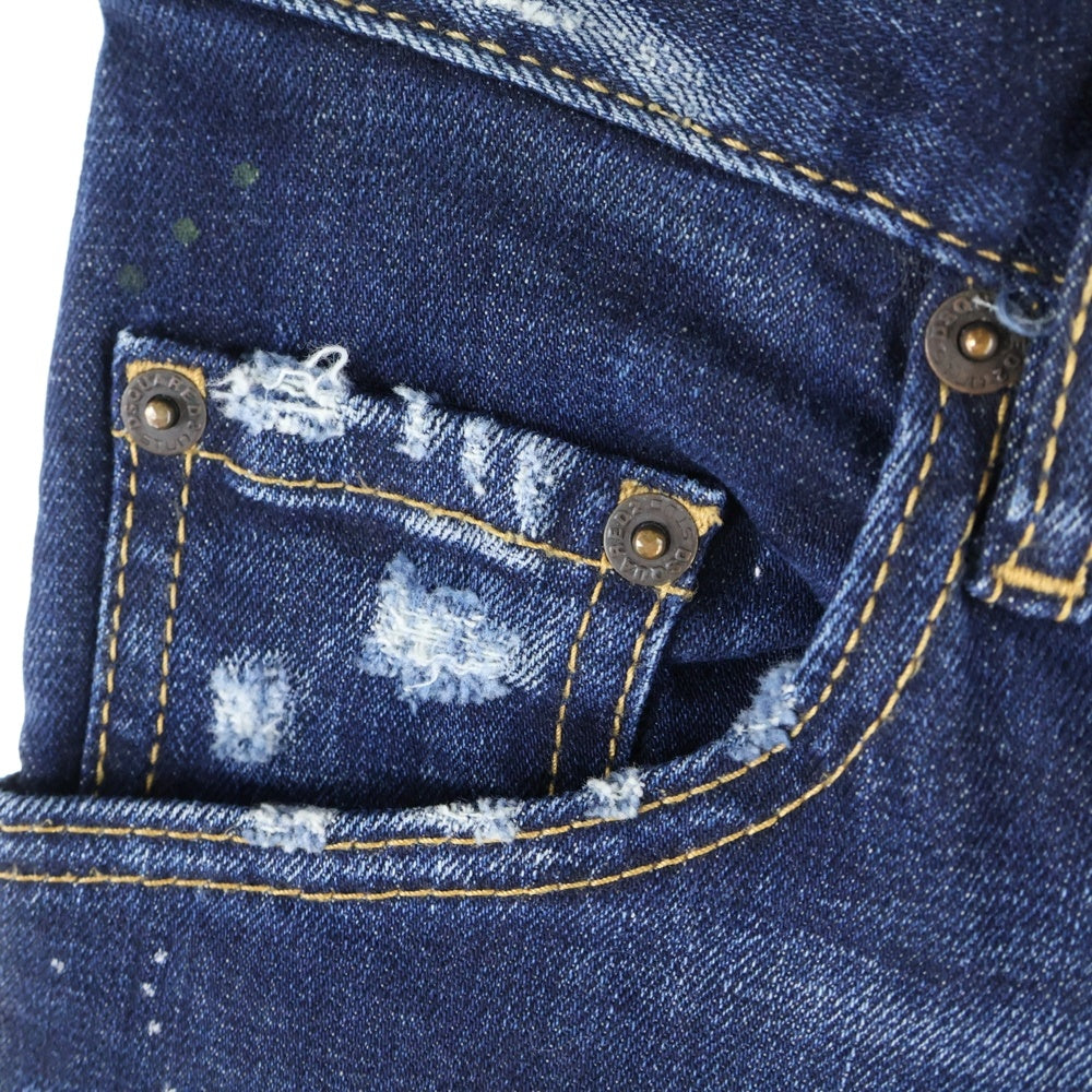 DSQUARED2(ディースクエアード) SKATER JEAN スケータージーンズ ダメージ加工 インディゴ S71LB0756 S30664