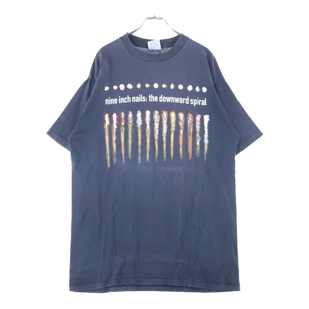 VINTAGE(ヴィンテージ) 90S NINE INCH NAILS THE DOWNWARD SPIRAL TEE ナインインチネイルズ ダウンワードスパイラル 両面プリント半袖Tシャツ カットソー ブラック