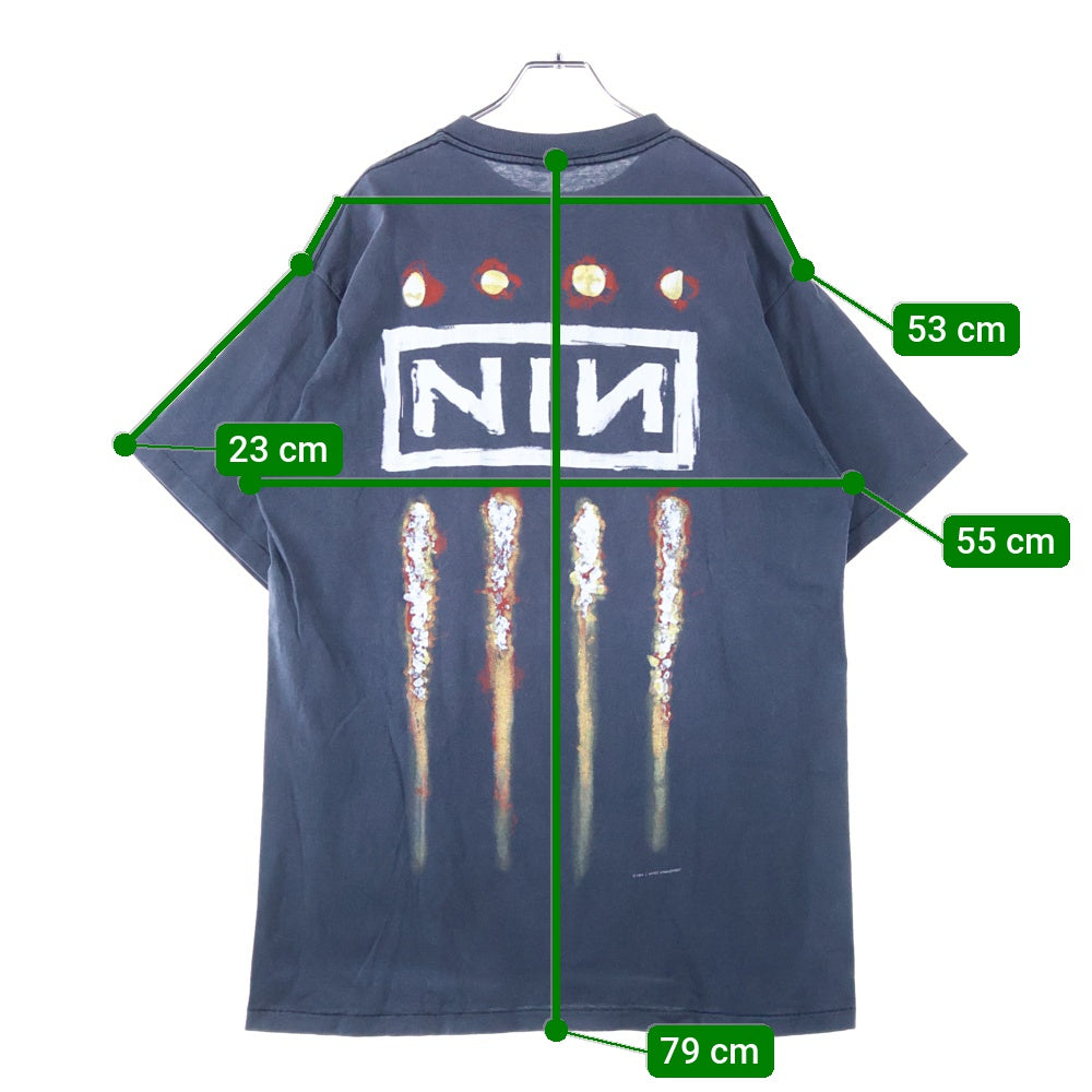 VINTAGE(ヴィンテージ) 90S NINE INCH NAILS THE DOWNWARD SPIRAL TEE ナインインチネイルズ ダウンワードスパイラル 両面プリント半袖Tシャツ カットソー ブラック