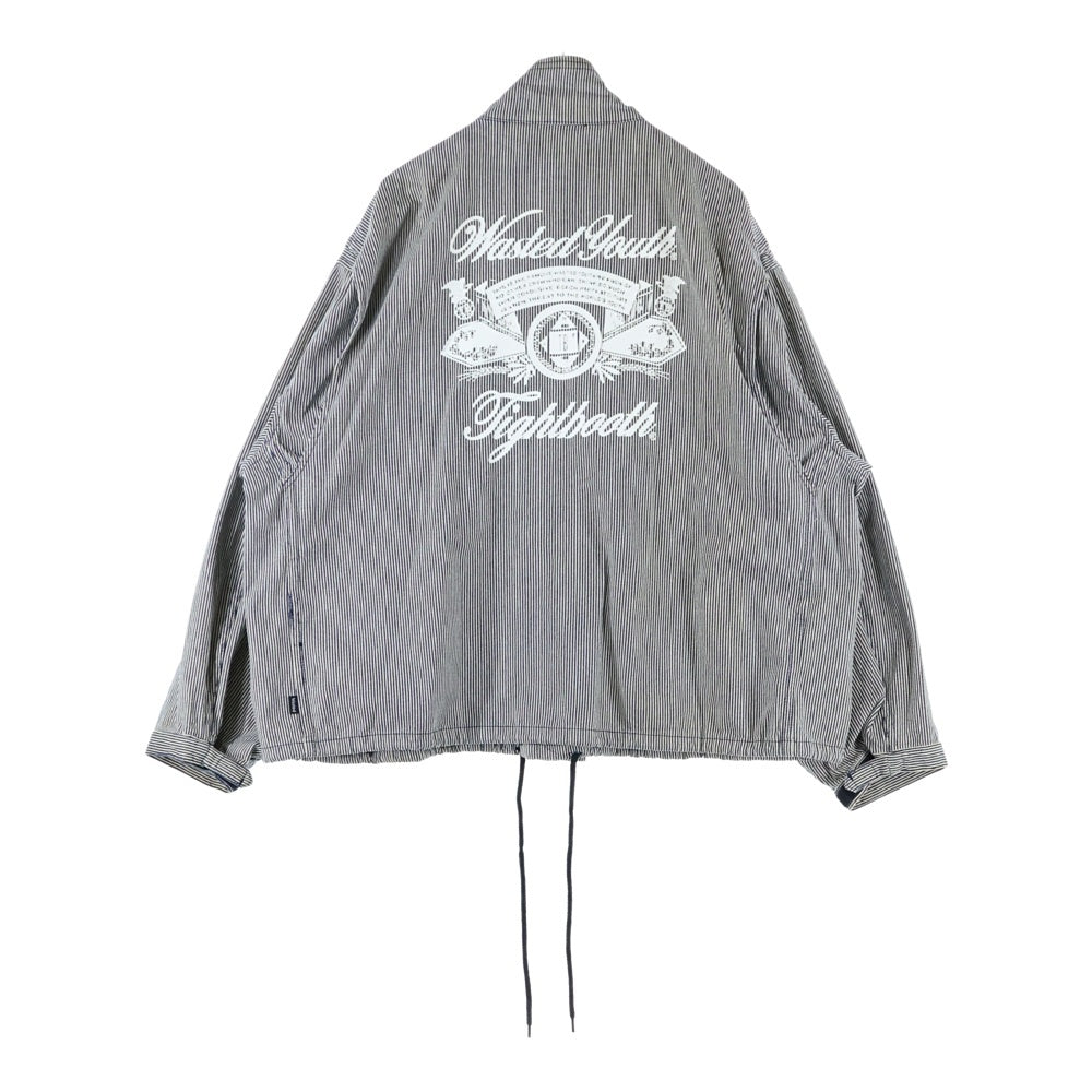 WASTED YOUTH(ウェイステッドユース) ×TIGHTBOOTH T-65 HICKORY JACKET タイトブース ストライプ ヒッコリージャケット ホワイト/ネイビー