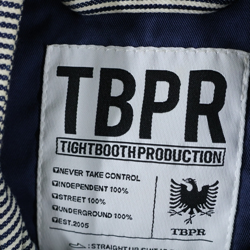 WASTED YOUTH(ウェイステッドユース) ×TIGHTBOOTH T-65 HICKORY JACKET タイトブース ストライプ ヒッコリージャケット ホワイト/ネイビー