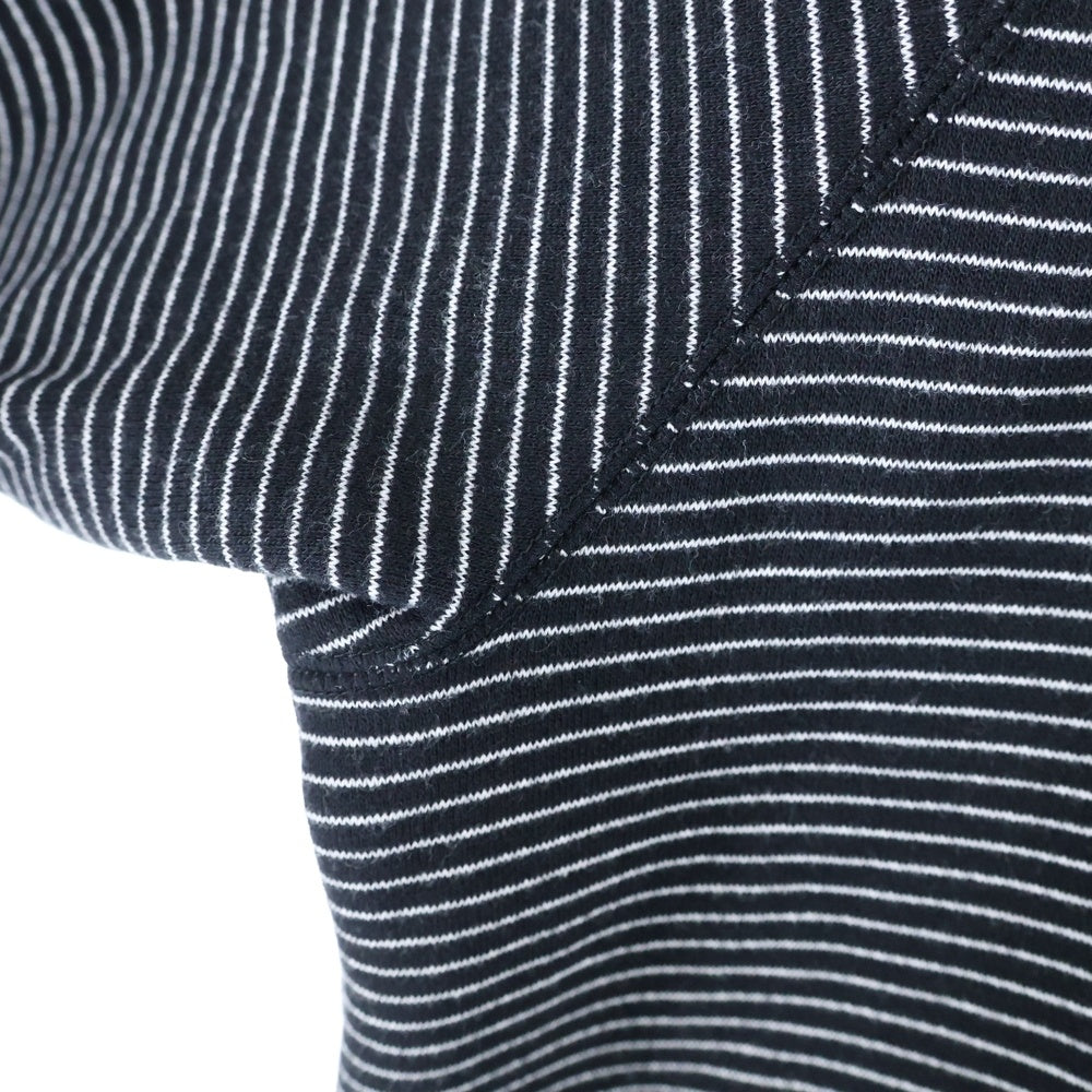 ENNOY(エンノイ) 24AW BORDER CREW AW24BRENCT01NTL ボーダー クルーネック スウェットシャツ トレーナー ブラック/ホワイト