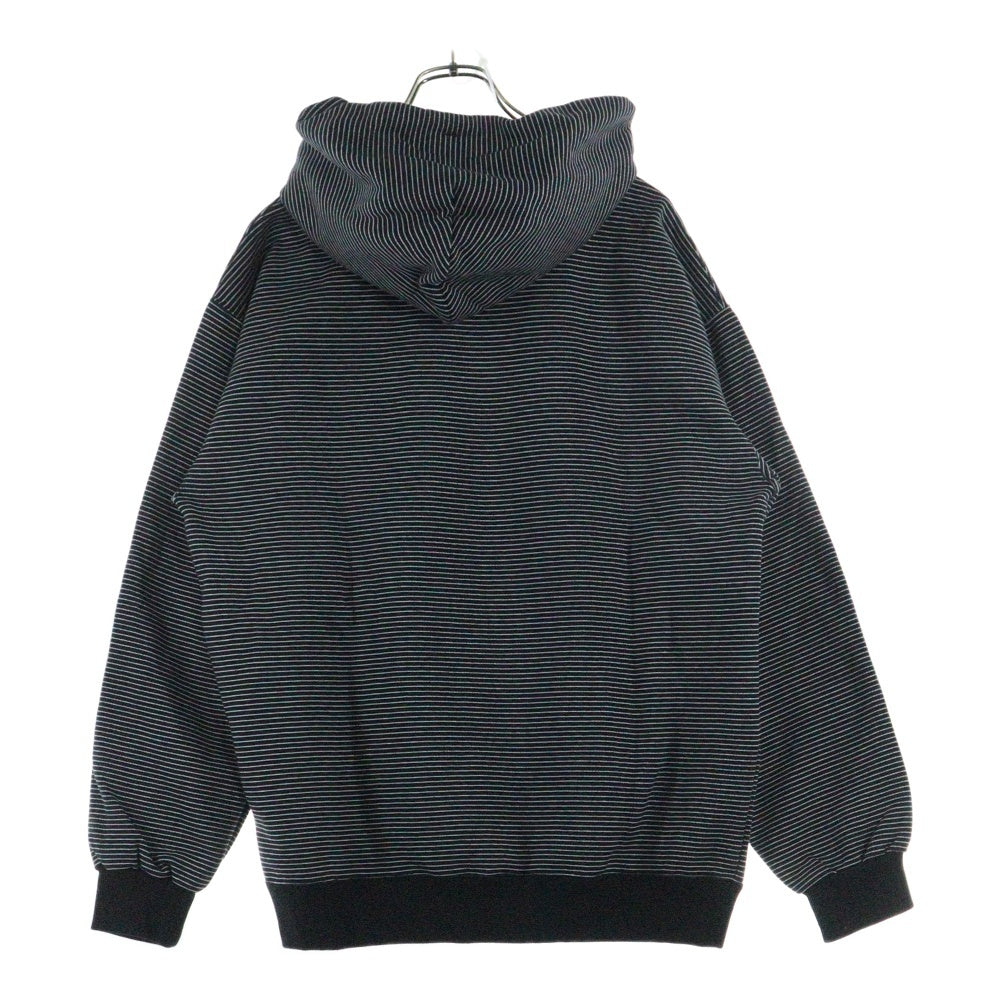 ENNOY(エンノイ) 24AW BORDER HOODY SWEAT AW24BRENCT02NTL ボーダー プルオーバーパーカー ブラック/ホワイト