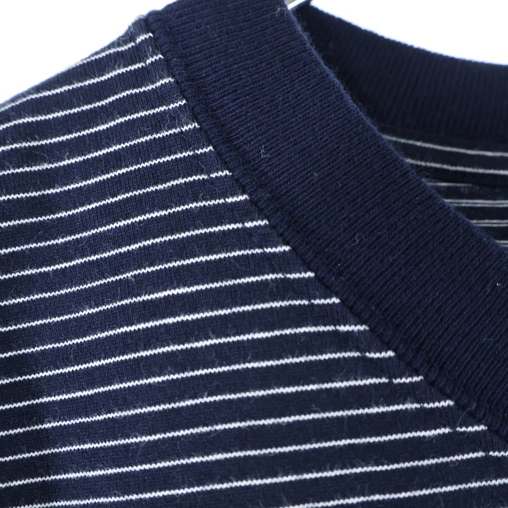 ENNOY(エンノイ) 23SS Border T-Shirt SS23BRENCT05AM ボーダー クルーネック 半袖Tシャツ カットソー ネイビー/ホワイト