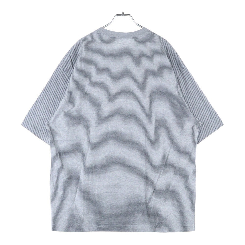 ENNOY(エンノイ) 23SS Border T-Shirt SS23BRENCT05AM ボーダー クルーネック 半袖Tシャツ カットソー グレー/ブラック